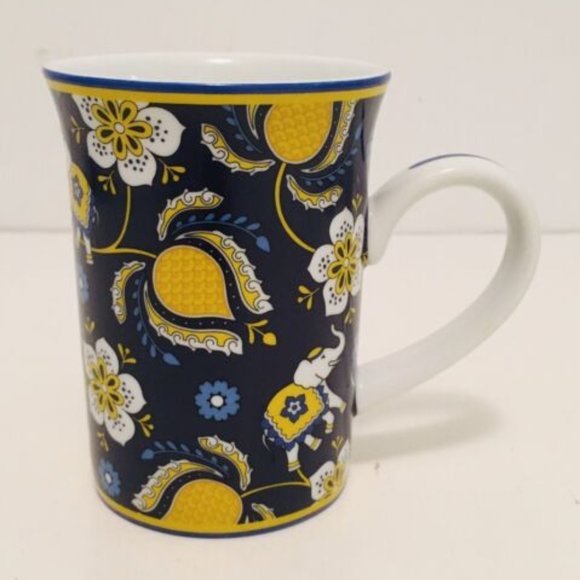 Vera Bradley Other - Vera Bradley Retired Ellie Blue Tea Cup Elephants Paisley